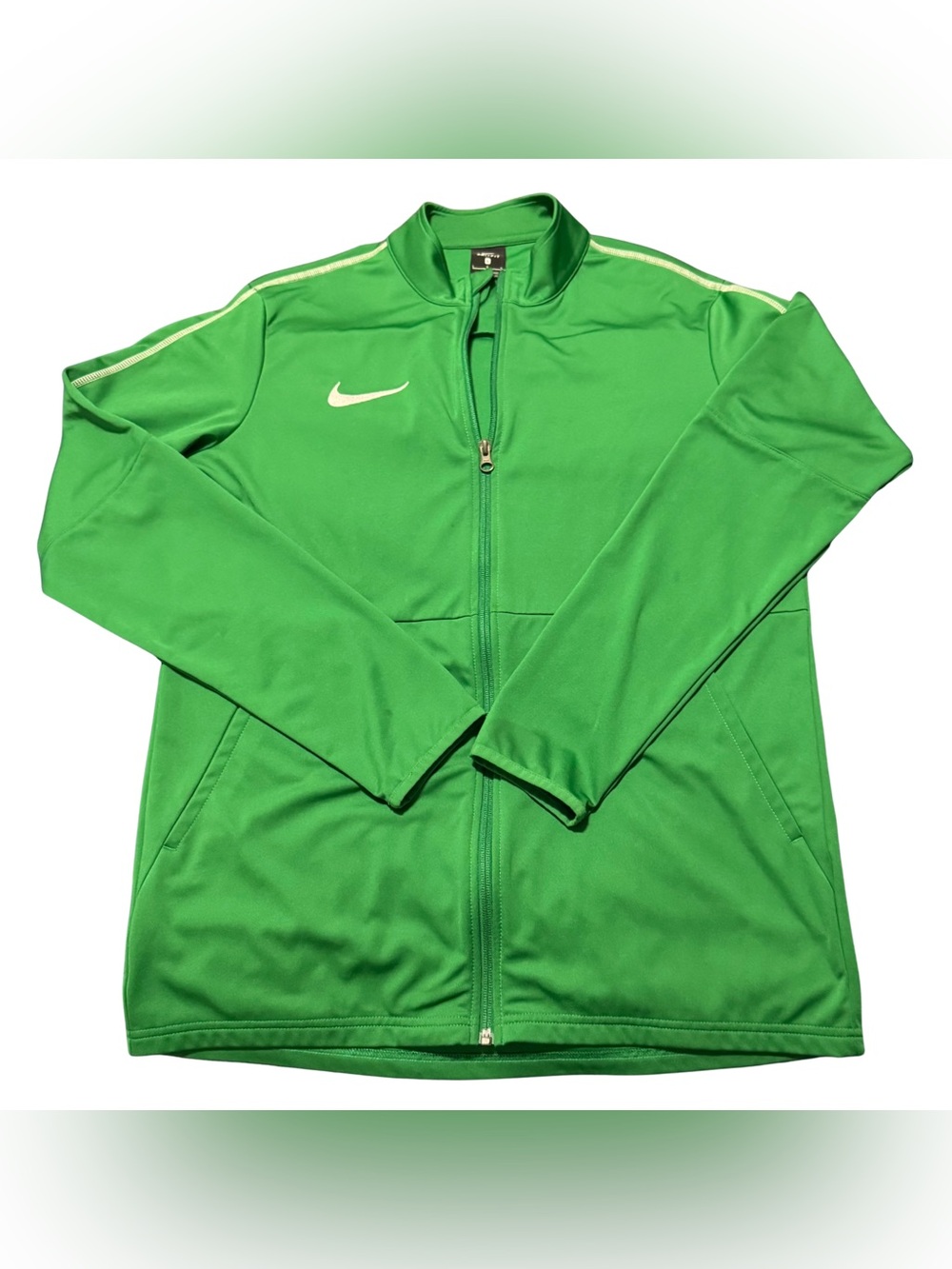 Nike Track Jacket Men L Dri Fit Full
Zip Athletic Soccer Training
Workout Green